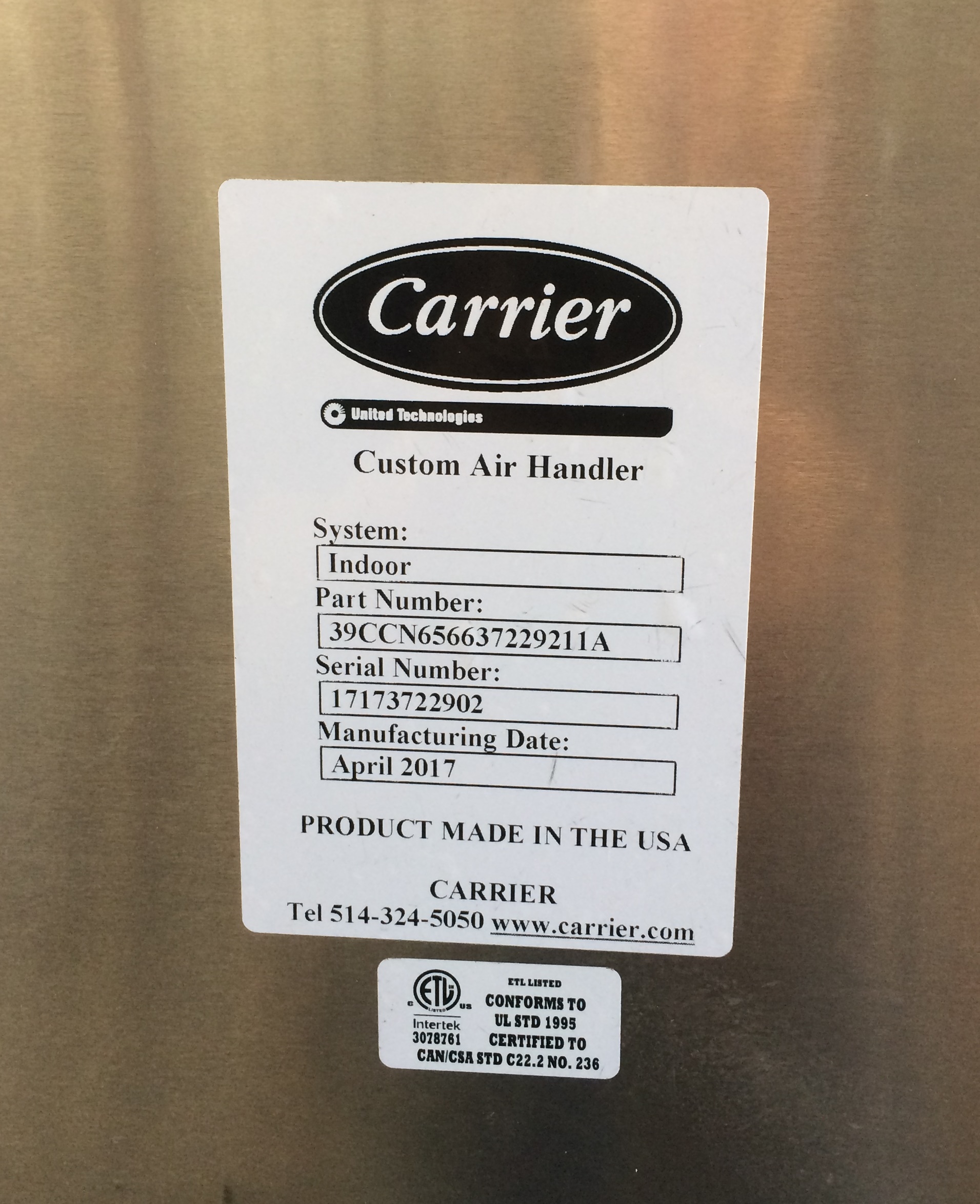 Carrier Label