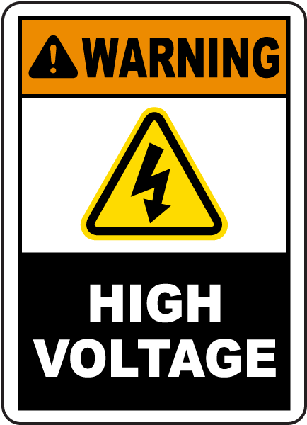 High Voltage Label