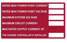 Voltage Rating Label